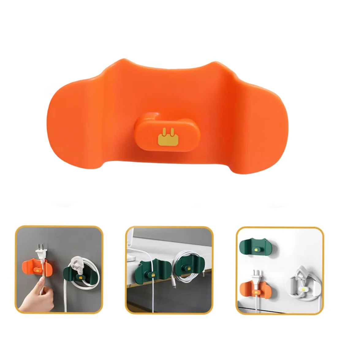 Wall Mounted Plug Holder Hook for Cable and Charger