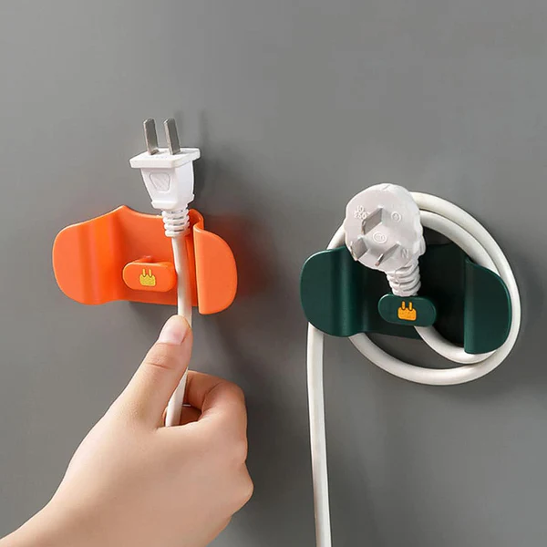 Wall Mounted Plug Holder Hook for Cable and Charger