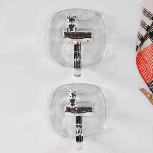 Large Plastic Self Adhesive Wall Hooks Heavy Duty Set