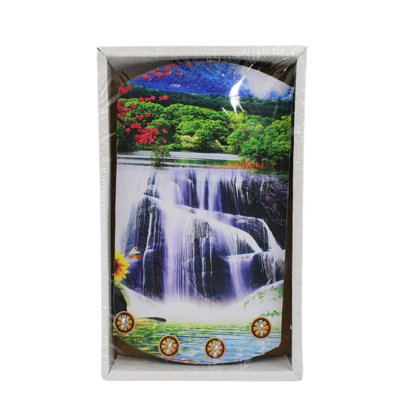 Decorative Wooden Vertical Wall Scenery with Hanging Hooks