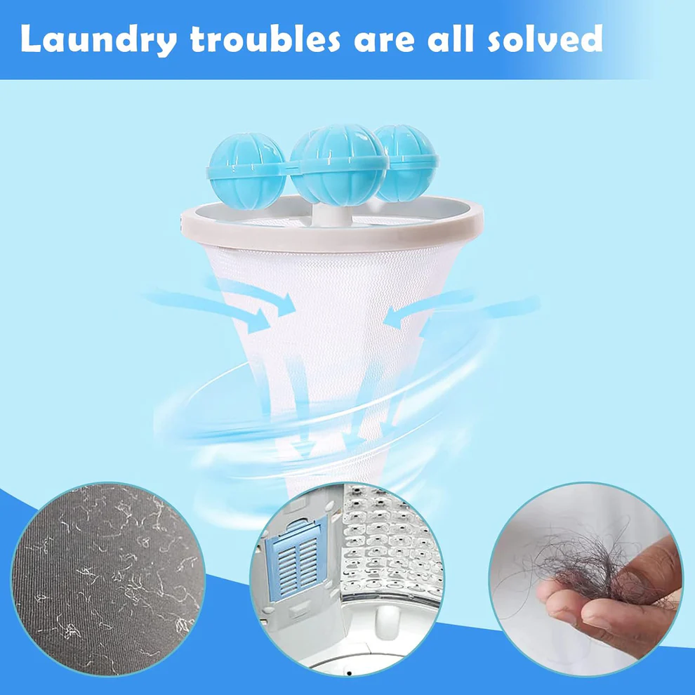 Floating Laundry Ball Lint Catcher Reusable Hair Filter
