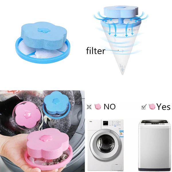 Washing Machine Floating Lint Filter Mesh Bag Hair Catcher