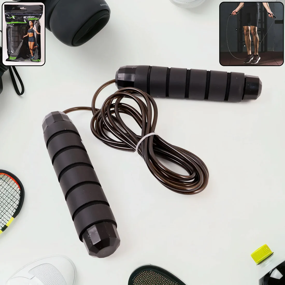 High Speed Skipping Rope with Soft Foam...