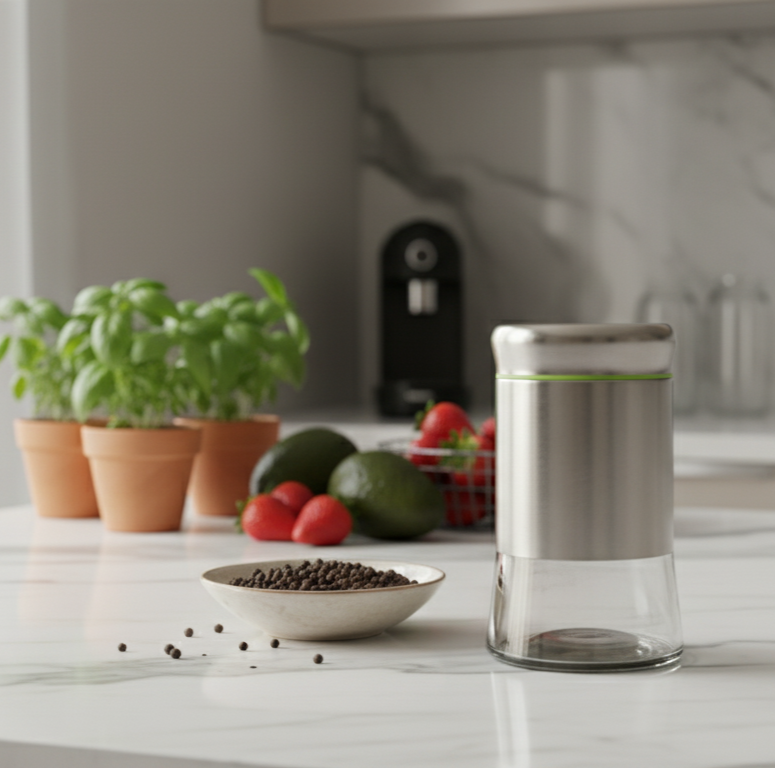 Steel Guard Glass Jar 550ml Airtight Kitchen Container