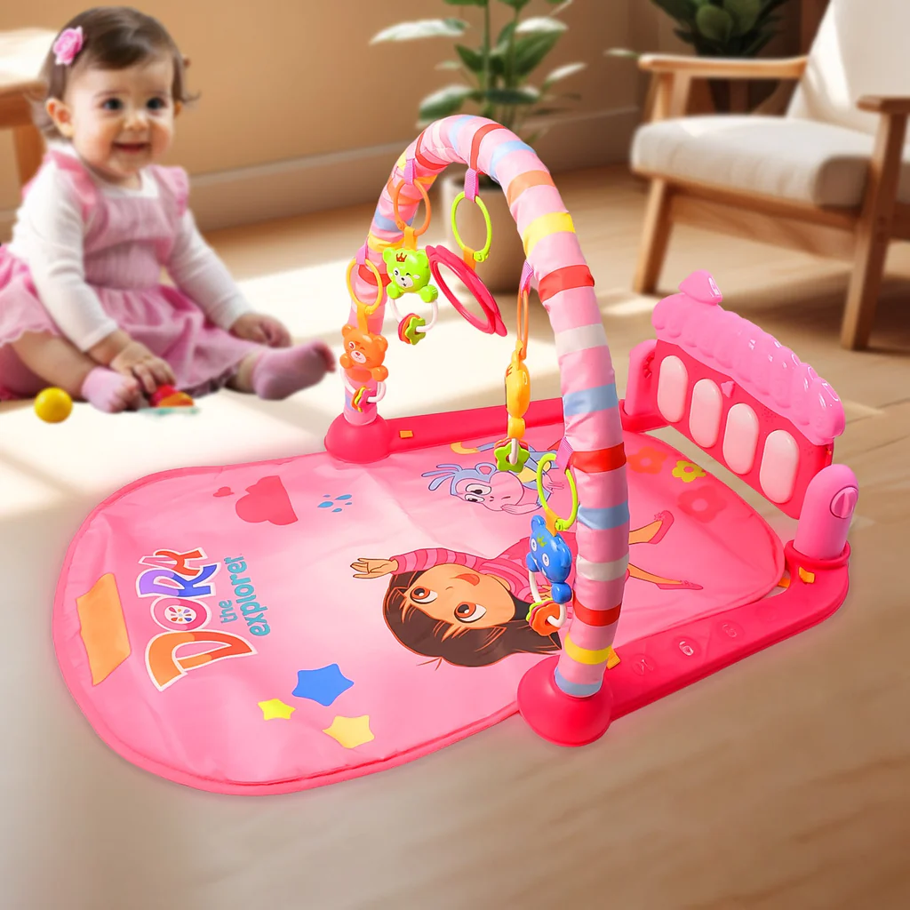 2 in 1 baby kick play piano gym mat for...