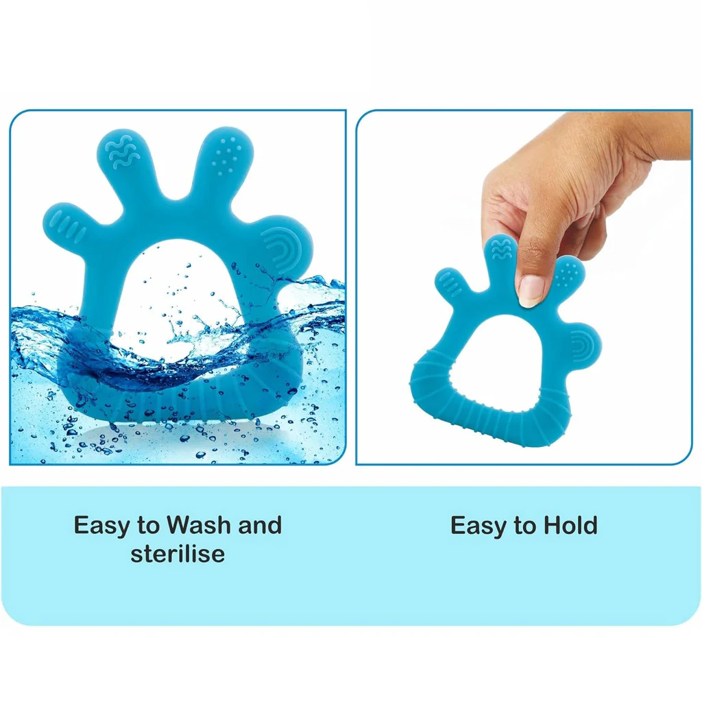 Soft silicone baby teether gentle chewing support for infants