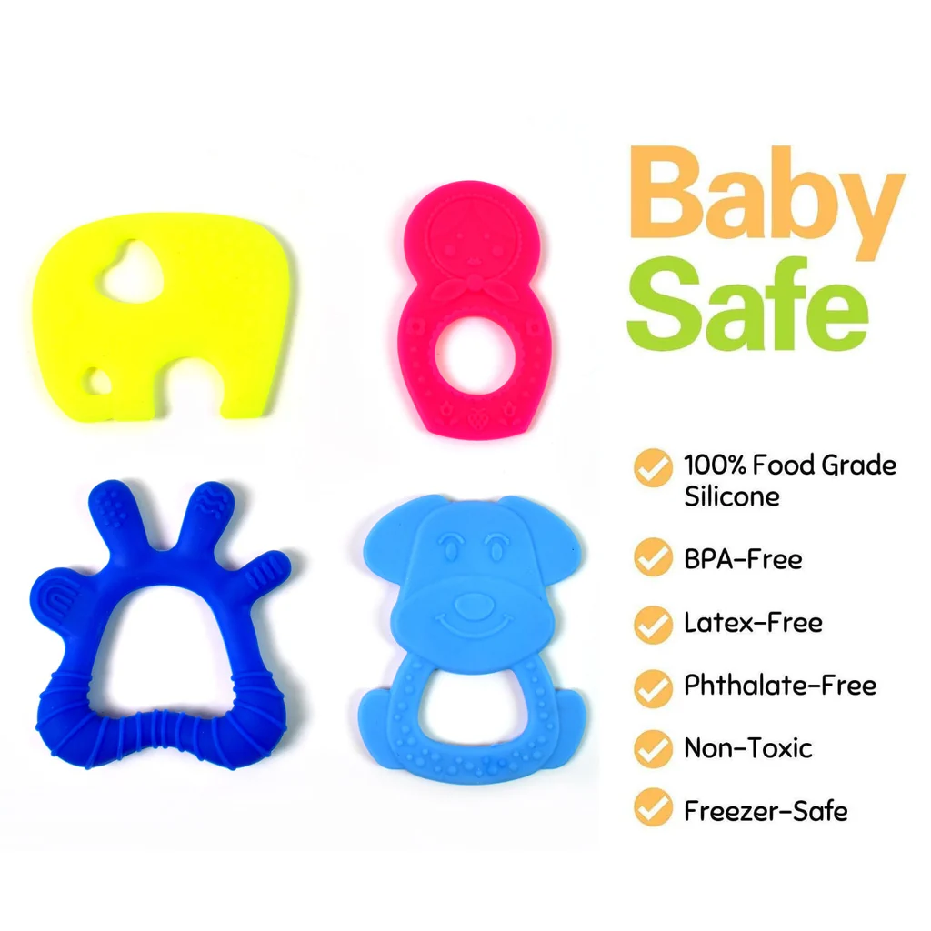 Soft silicone baby teether gentle chewing support for infants