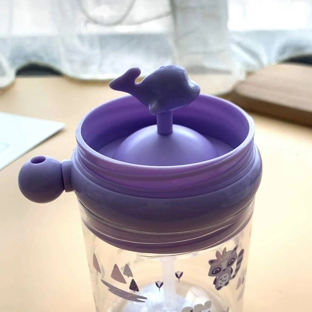 Whale Spray Sippy Cup Straw Lid Spill Proof Fun Cup