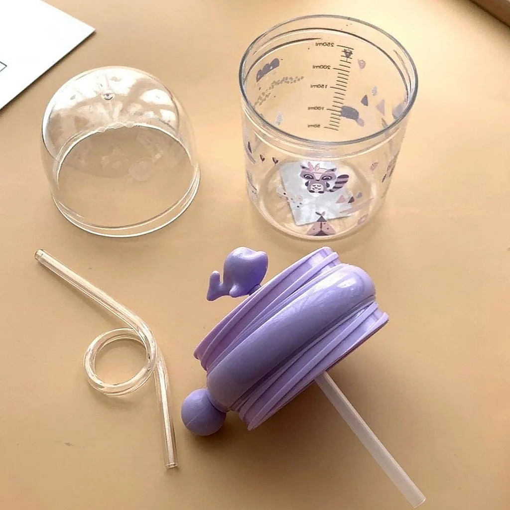 Whale Spray Sippy Cup Straw Lid Spill Proof Fun Cup