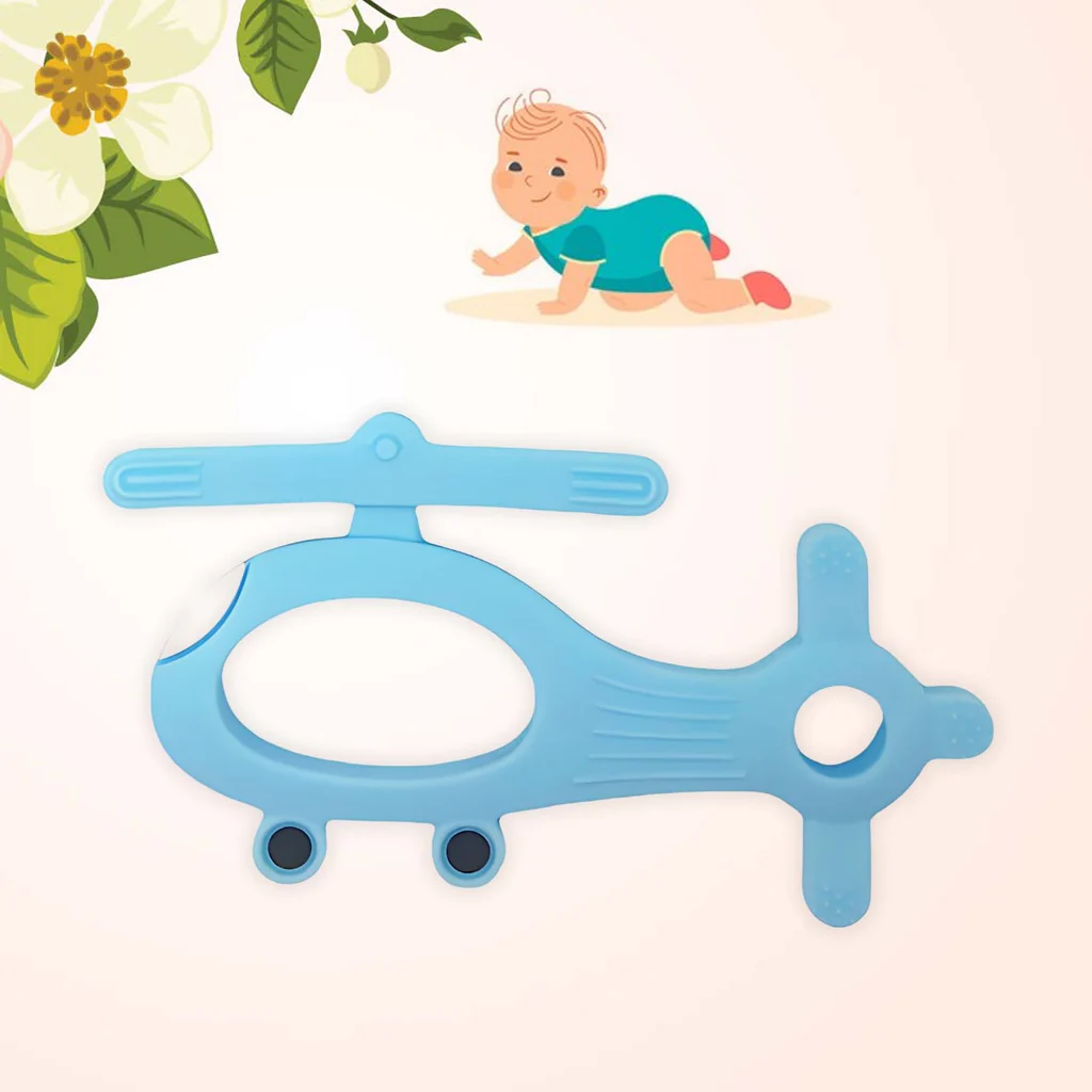 Silicone helicopter baby teether soft sa...