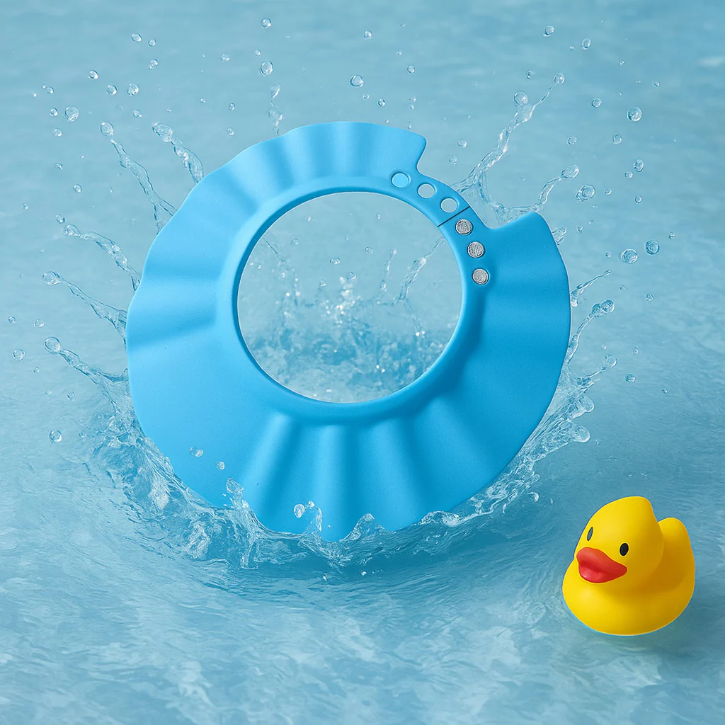 Adjustable Baby Shower Cap Splash Proof Bath Accessory