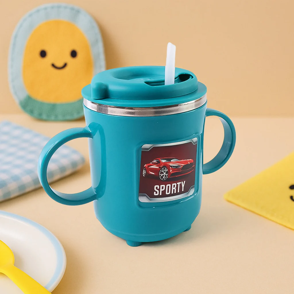 Kids Sporty Sipper Mug with Straw and Du...