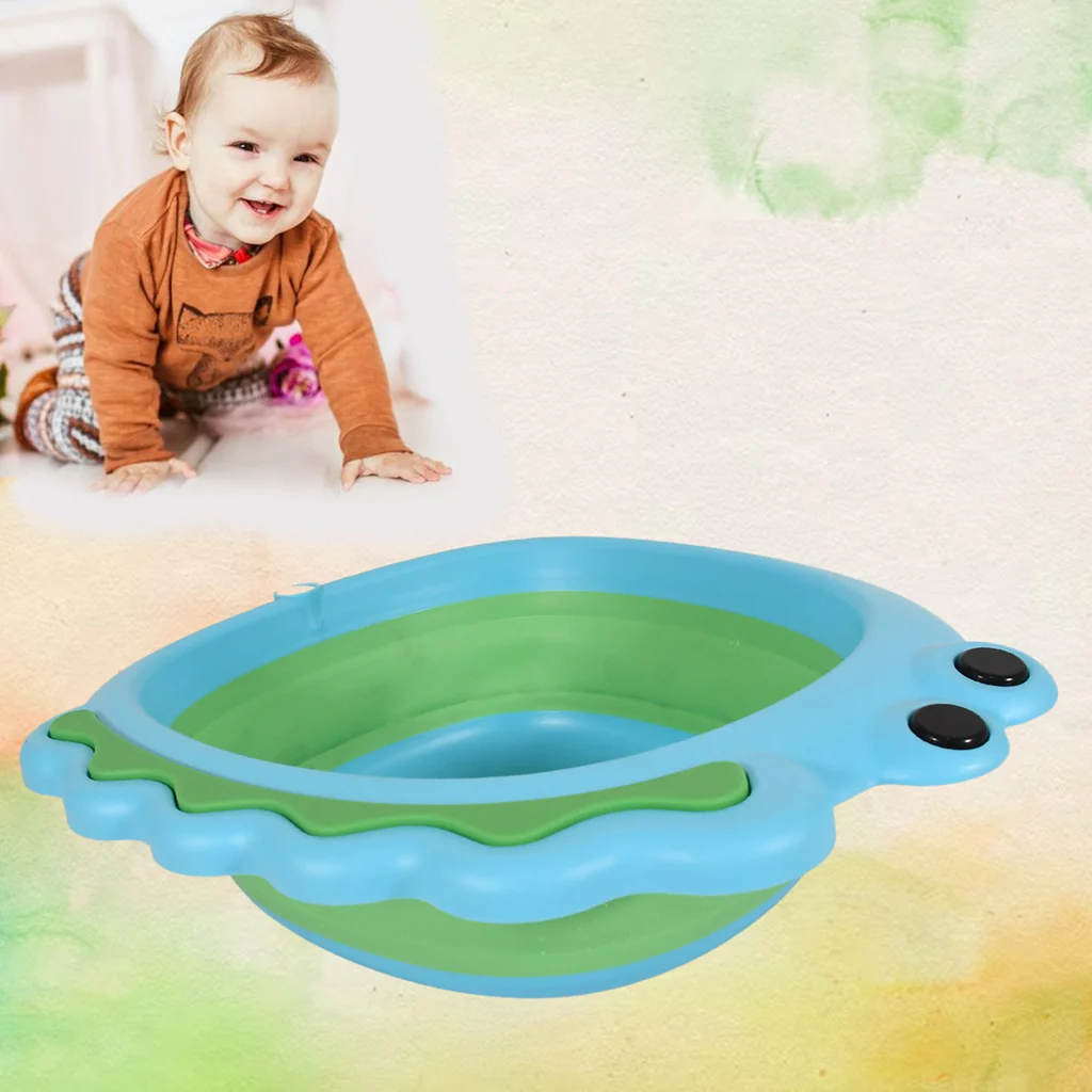 Foldable Frog Shape Baby Wash Basin Lightweight Tub