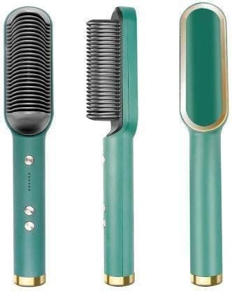 3 in 1 Electric Hair Straightener Brush with Temperature Control