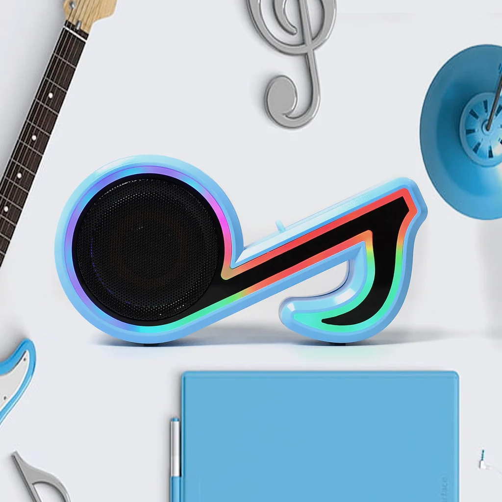 Mini Portable Music Note Shape Speaker S...