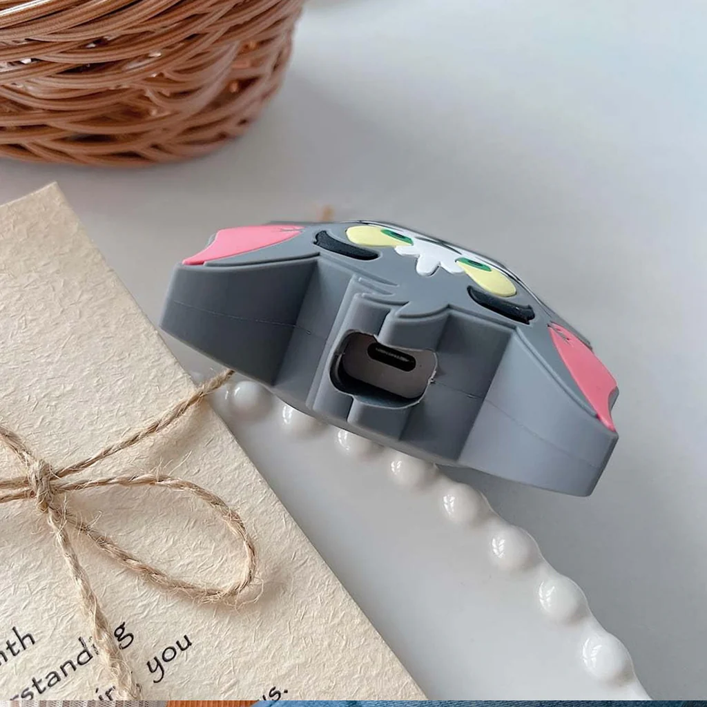 Cartoon Silicone Charger Cover Case for iPhone