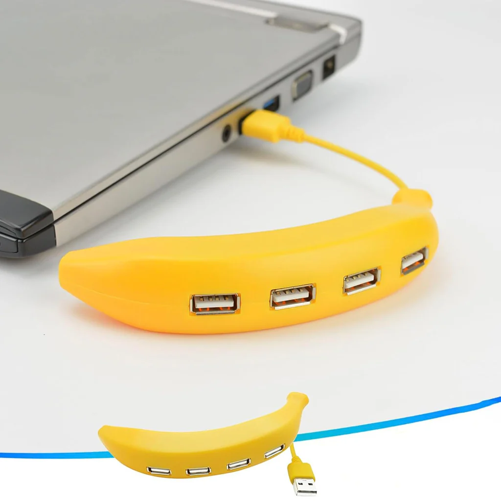 Banana Shape USB Hub 4 Port USB Splitter