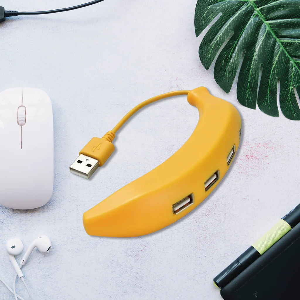 Banana Shape USB Hub 4 Port USB Splitter