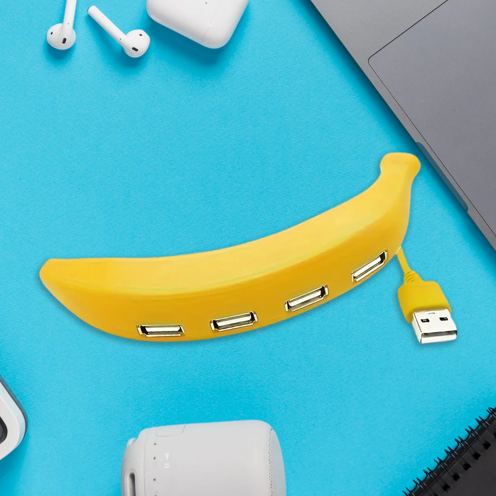 Banana Shape USB Hub 4 Port USB Splitter