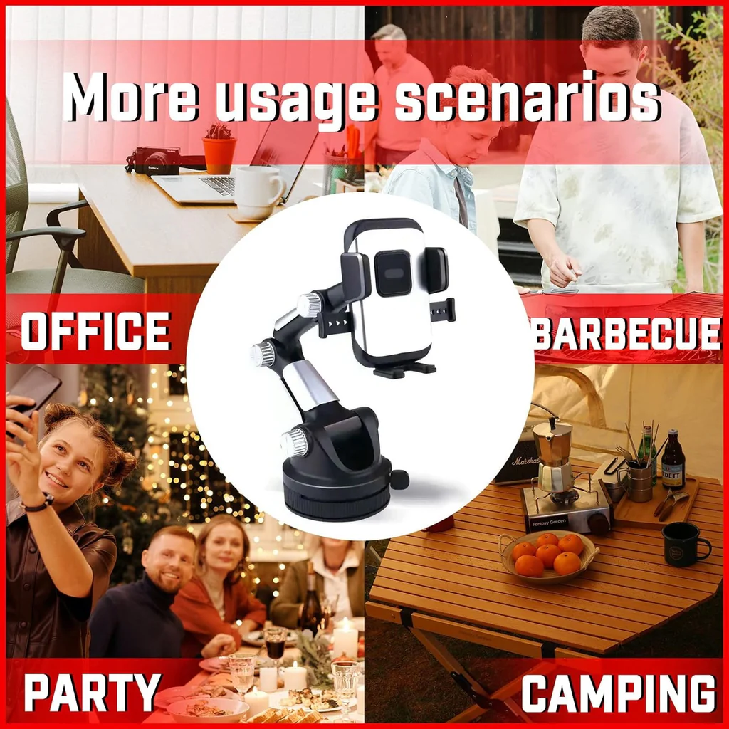 Adjustable Long Arm Suction Cup Car Phone Holder