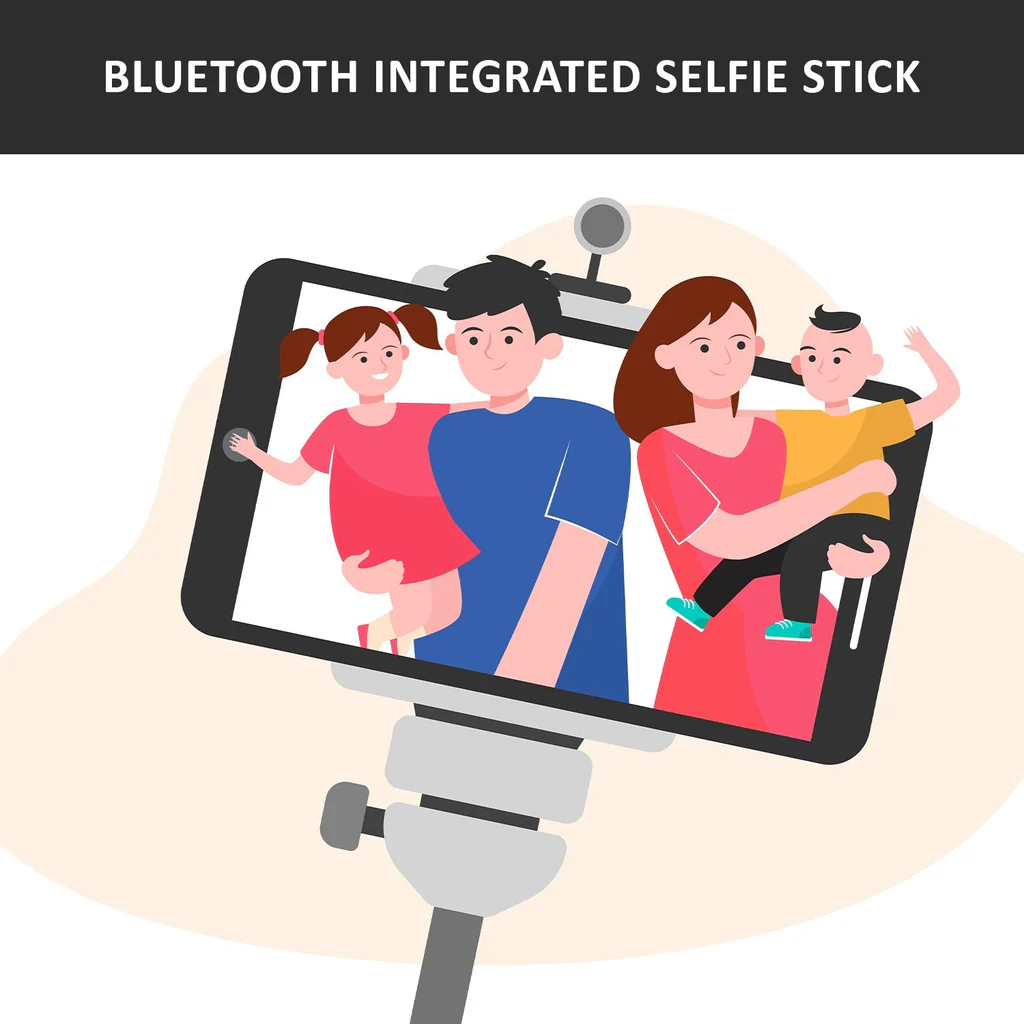 Bluetooth Selfie Stick with Tripod Stand for Mobile