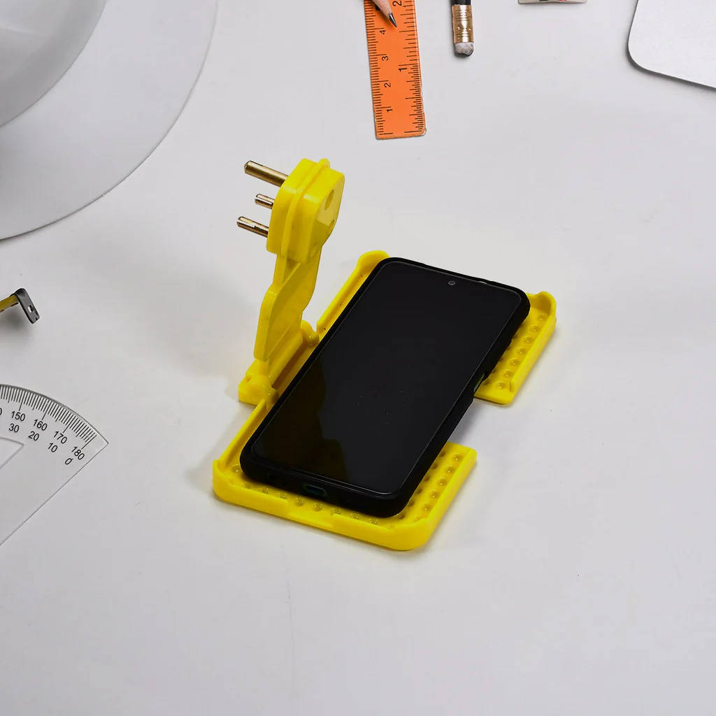 Yellow Wall Holder Stand for Mobile Charging