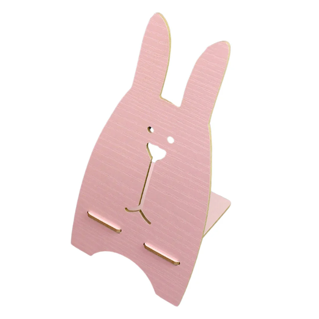 Wooden Rabbit Design Cute Mobile Phone Stand