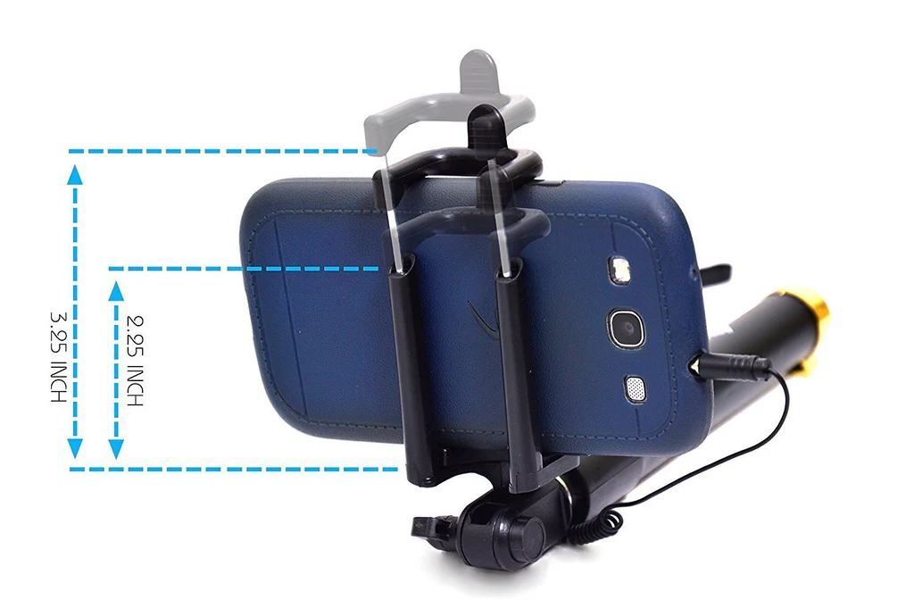 Wired Selfie Stick with AUX Cable for Smartphones