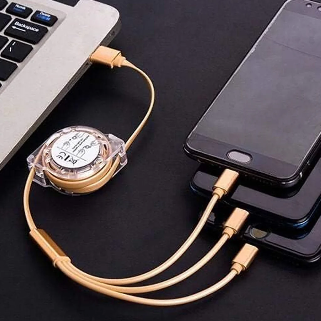 3 in 1 Retractable Charging Cable for An...