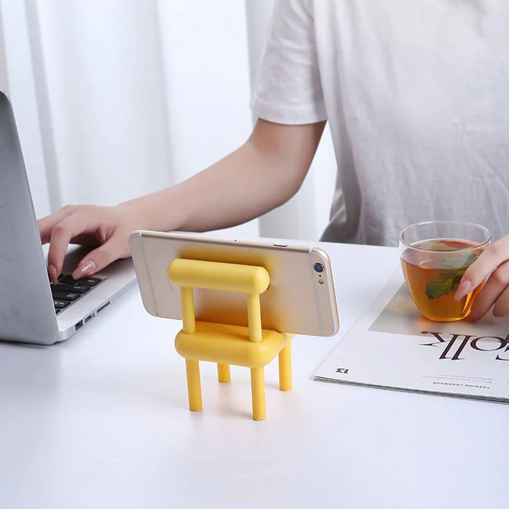 Mini Chair Design Mobile Phone Holder Cute Desk Stand