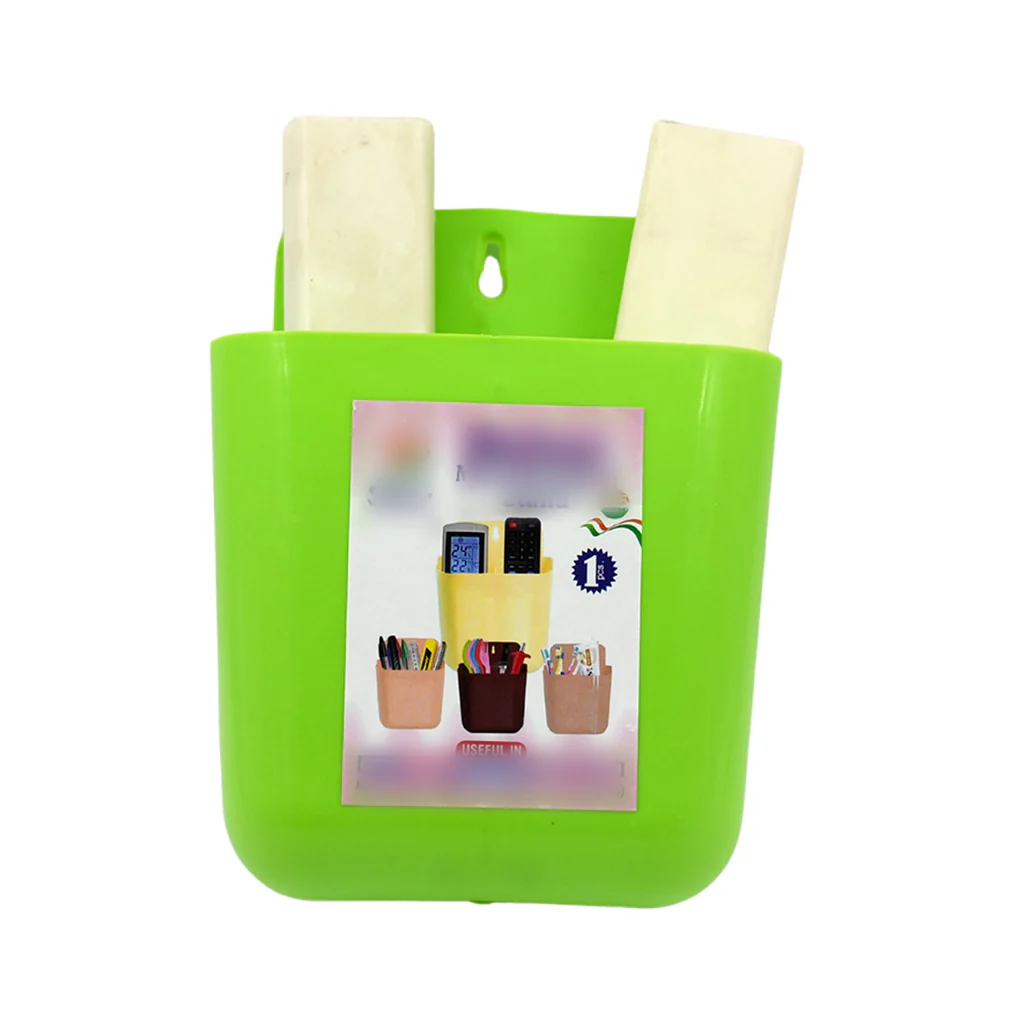 Dual Compartment Wall Holder for Mobile and Makeup Brushes
