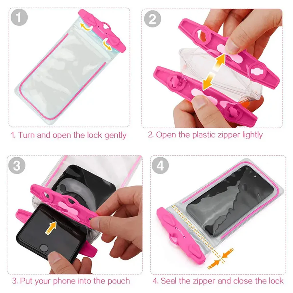 Waterproof Zip Lock Mobile Pouch Underwater Phone Case