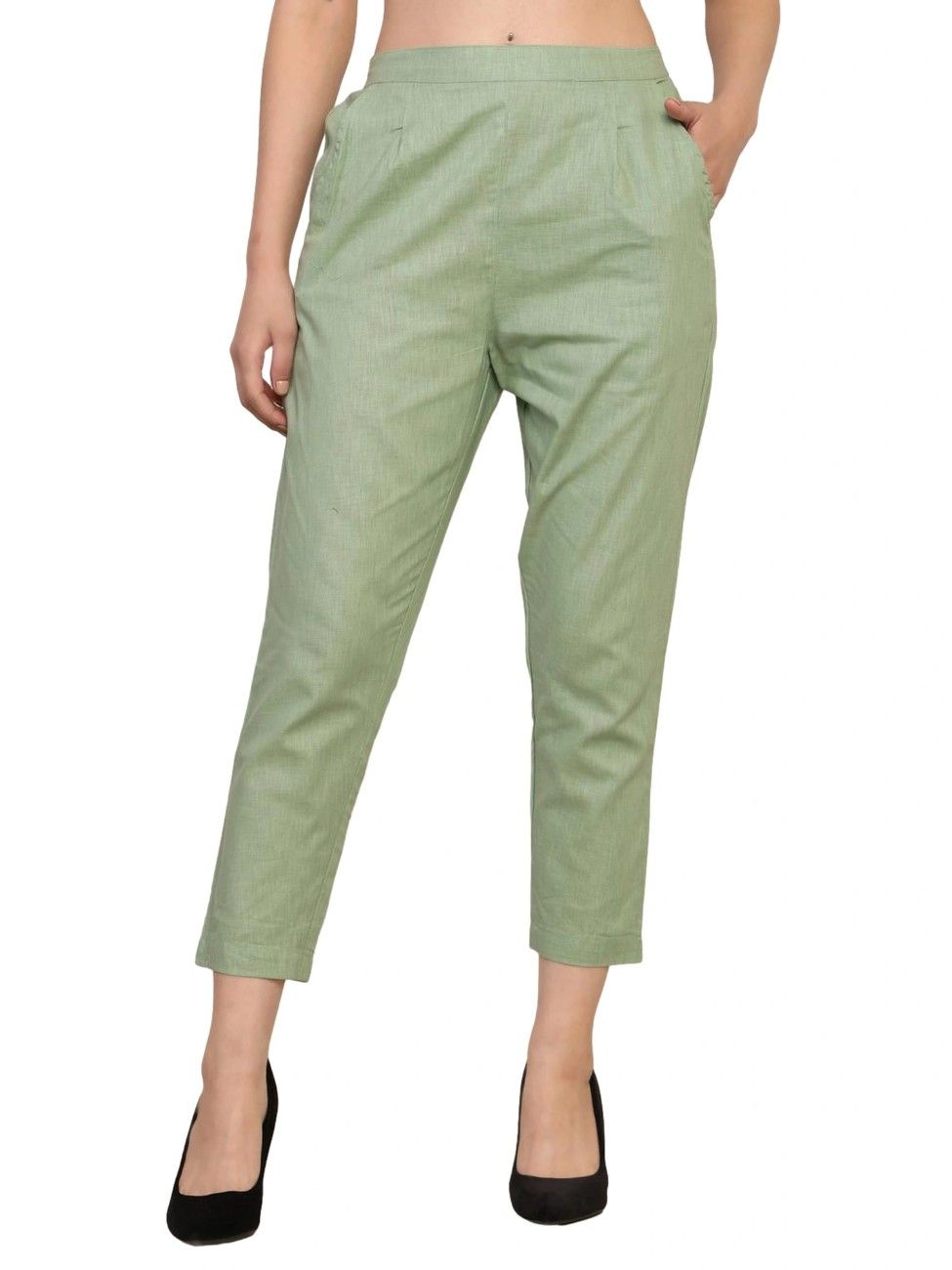 Women’s Linen Palazzo Pants – Effortless Style & Breathable Comfort | Green