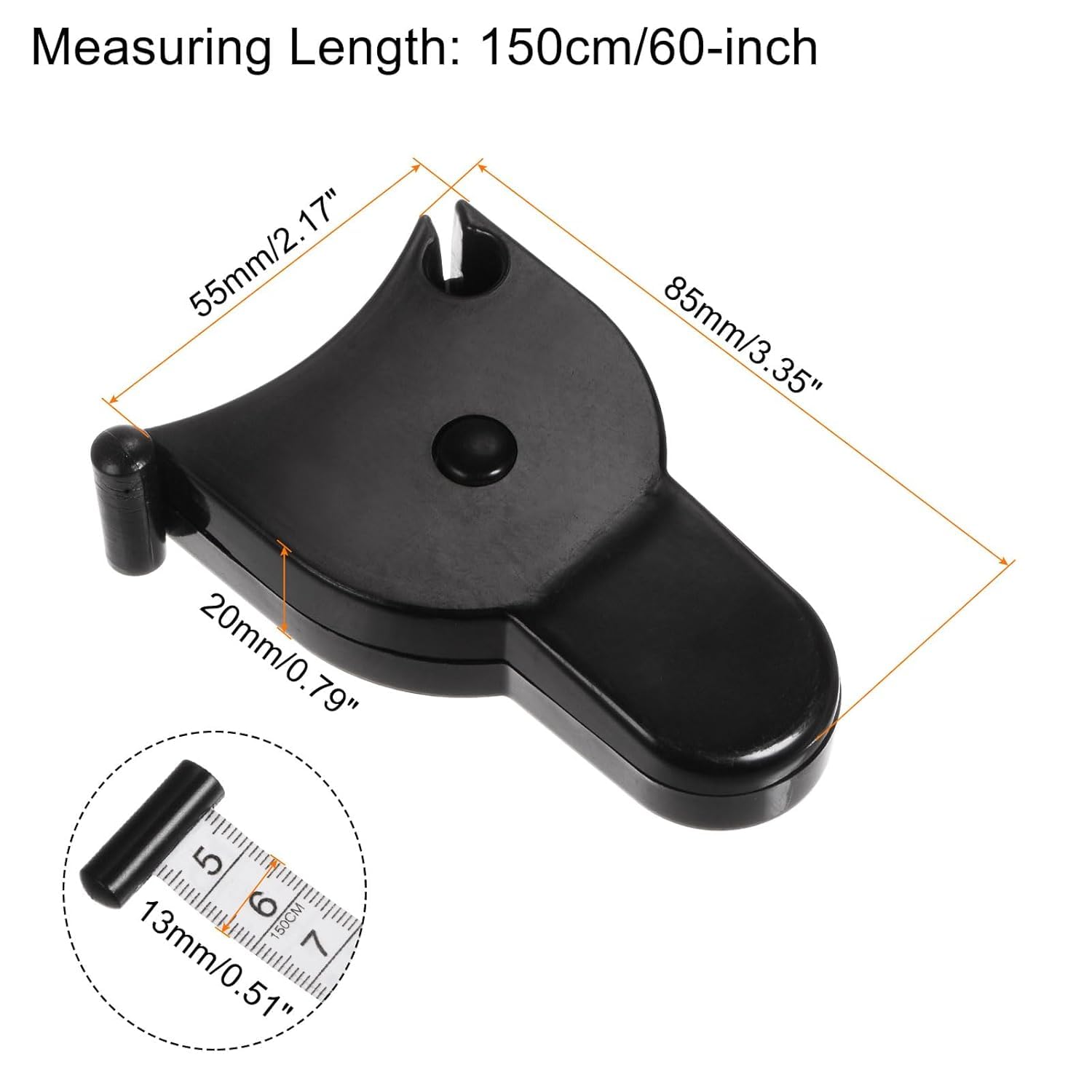 Body Measuring Tape with Lock Pin Retractable Fitness Tape