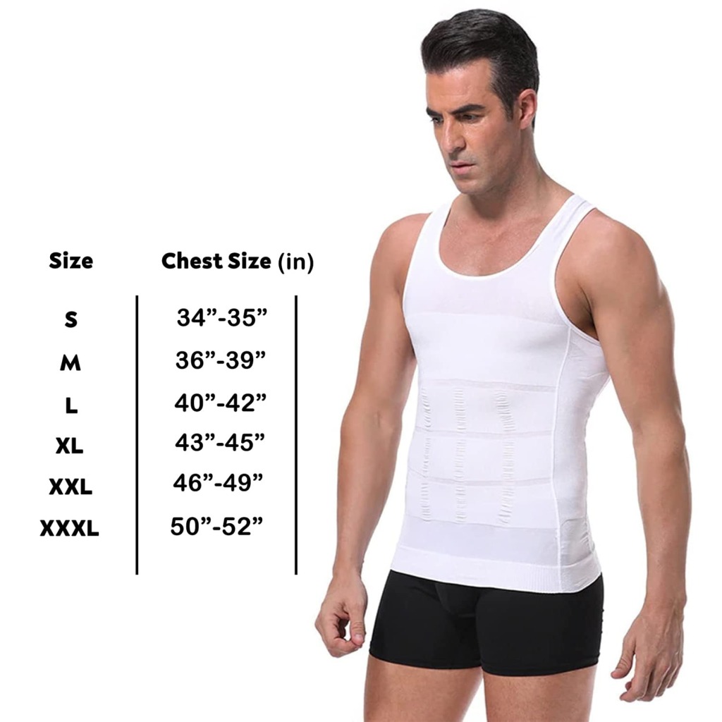 Premium Men’s Slimming Body Shaper Vest Shirt | Abs & Abdomen Slim Stretchable Tummy Tucker Compression Vest | Sleeveless Body Shapewear for Men