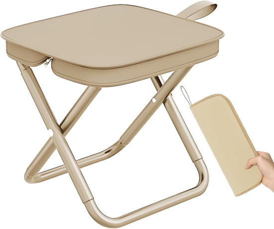 Portable Folding Stool with Zipper Bag f...