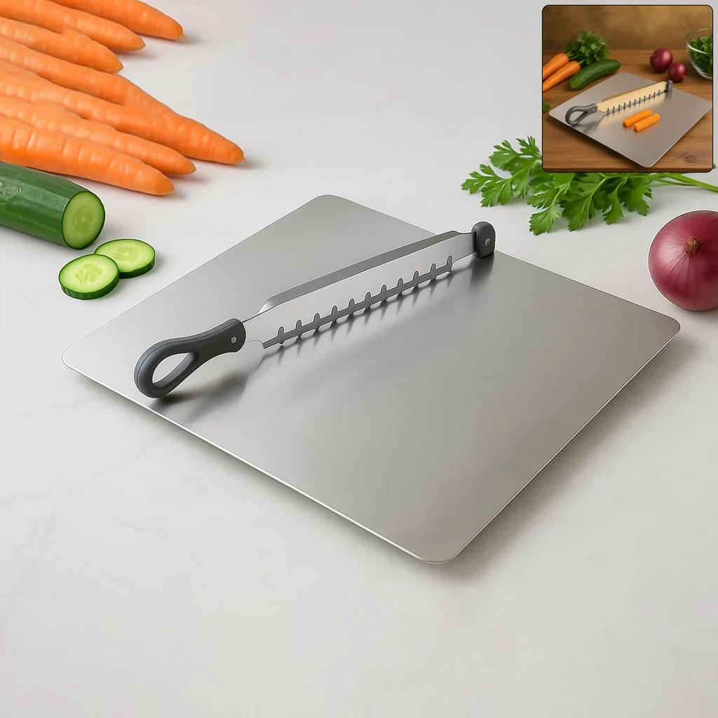 Supermom Stainless Steel Multifunctional Cut & Chop Vegetable Slicer Tool
