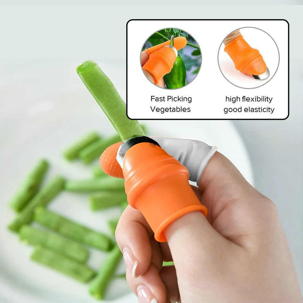 V Thumb Cutter with Box – Handy Peeler for Fruits & Vegetables, Kitchen Tool for Home & Office Use