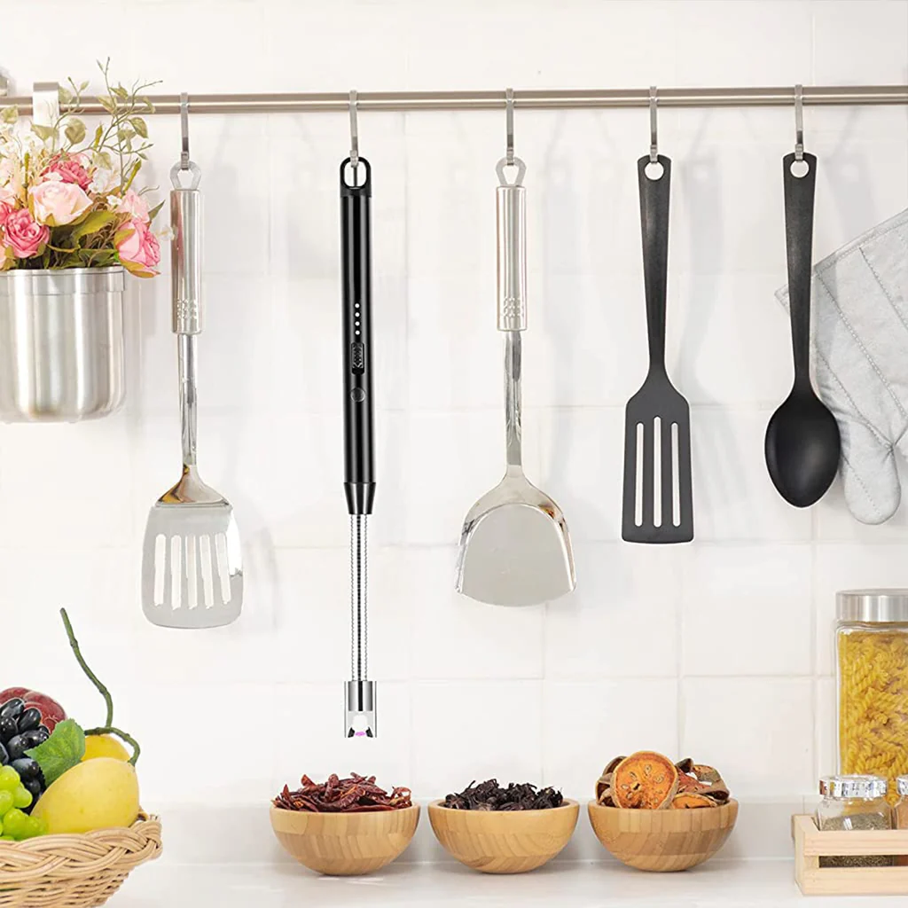 Long Flexible USB Rechargeable Electric Arc Lighter – Windproof, Flameless Plasma