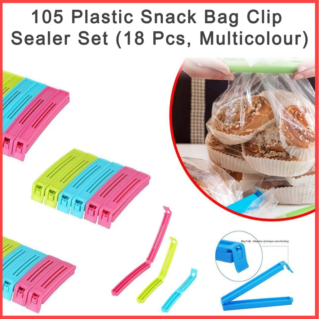 Plastic Snack Bag Clip Sealer Set