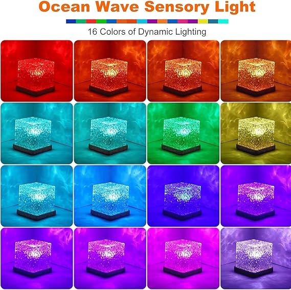 Lights Lamp Romantic Warm Ocean Wave Night Light for Bedroom Astronaut Galaxy Projector Night Lamp for Kids – Cute Bed Lamp, Fancy Light Decor, Relaxing Aurora Projector for Bedroom