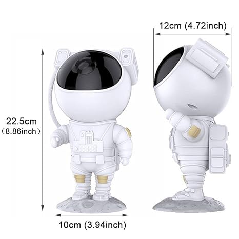 Astronaut Galaxy Projector with Remote Control – 360° Adjustable Timer Kids Astronaut Nebula Night Light, for Gifts,Baby Adults Bedroom, Gaming Room, Home and Party (Corded Electric)