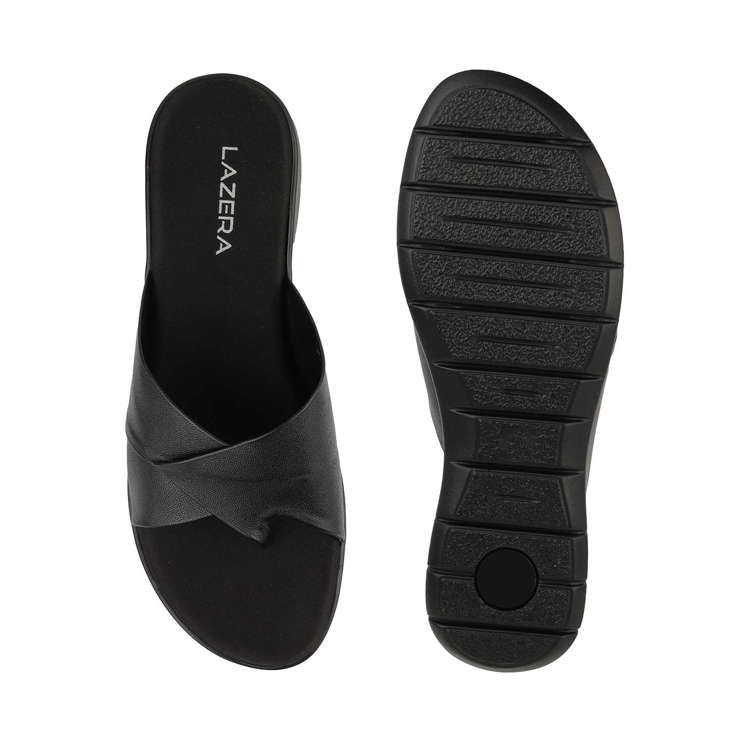 Women’s SoftGrip Toe-Loop Flats | Comfortable Vegan Leather Slip-On Sandals