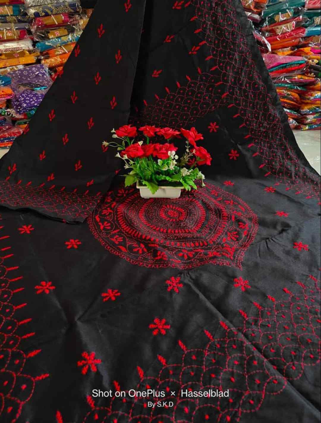 Traditional Authentic Handwoven Kantha Stitch Raw Silk Saree with Blouse Piece | Handcrafted Kantha Work Saree