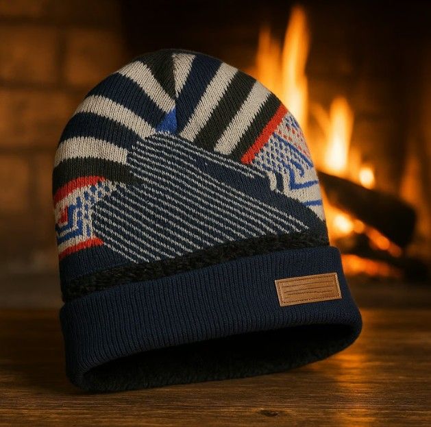 Winter Woolen Knitted Cap with Inner Fur Lining