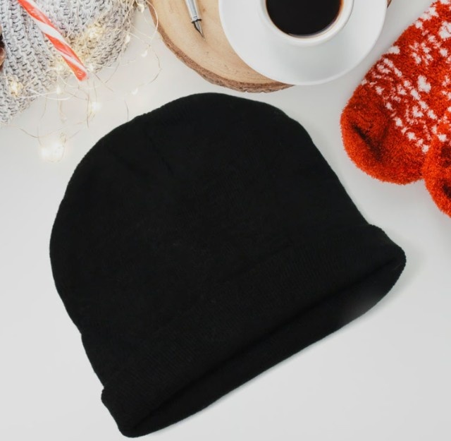Classic Winter Knit Beanie Cap – Solid B...