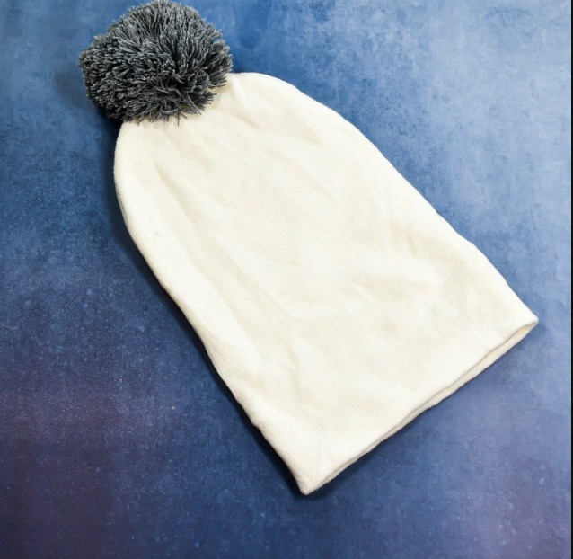 Classic Ribbed Knit Beanie with Pom-Pom