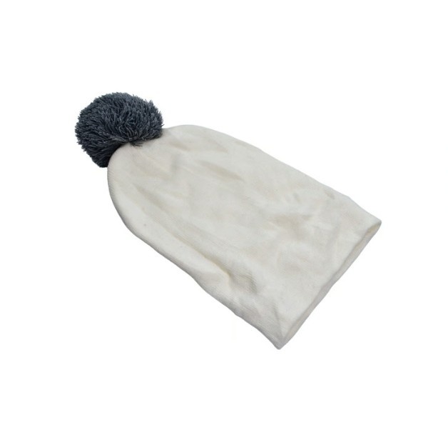 Classic Ribbed Knit Beanie with Pom-Pom