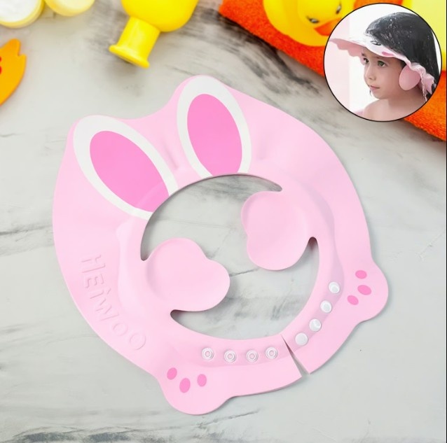 WinnXi Adjustable Bunny Ear Baby Shower Cap – Cute & Safe Bath Hat