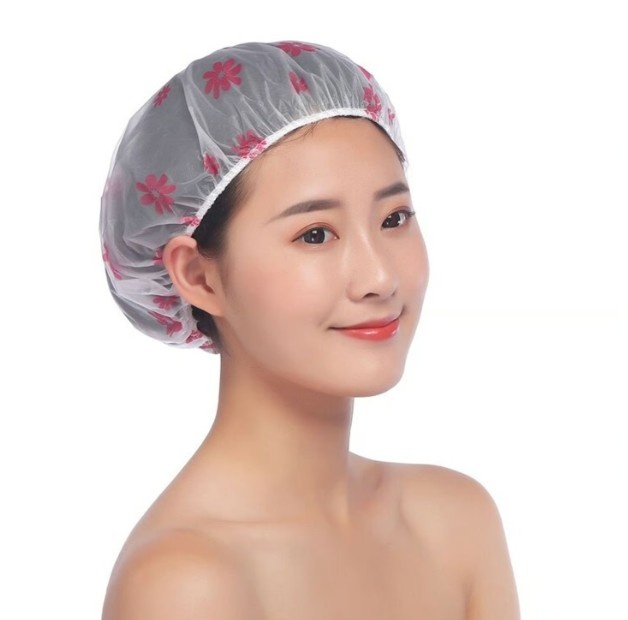 Women’s Reusable Waterproof Shower Cap – Lightweight Bath Hair Cover